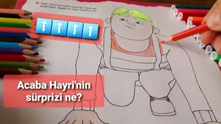 Rafadan Tayfa Hayri'yi Keçeli kalem ve kuru boyalar ile Boyama!