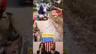 Rinoceronte enviste Jeep de turistas #SuerteOMilagro #ReacciónRápida #VideoViral