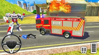 Firefighter Robot Truck - Fire Truck For Kids - Emergency Rescue Simulator - Android Gameplay