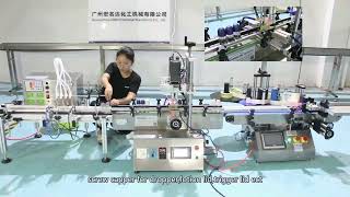 auto table top filler,capper and round bottle labeler 2