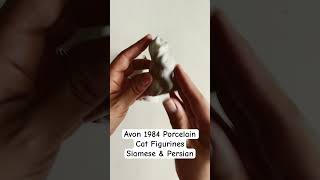 Avon 1984 Porcelain Cat Figurines (Siamese and Persian)