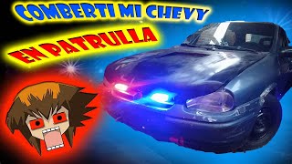 MIRA COMO PONER TORRETA Y COMBERTIR TU AUTO EN PATRULLA//GIL GOMEZ