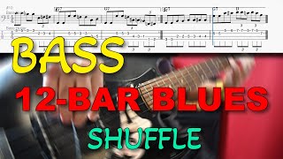 Bass 12-Bar Shuffle Blues with Tabs in 4K