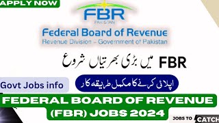 FBR Jobs Online Apply 2024 | Mobile Se Online Apply Kese Kren :