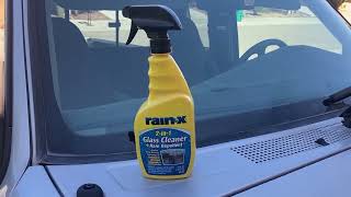 Rain X 5071268 Glass Cleaner Review, Product Demo! Works Great! The Raindrops Roll Off the Glass!