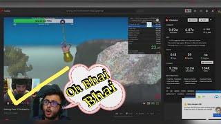 CarryMinati reacts to getting over it speedrun in 2 min | Getting over it completed in 2 min