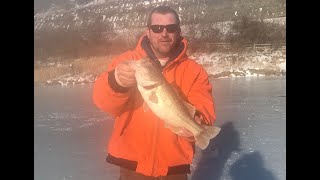 ICE FISHING for Ohio Bass on Tip Ups 2022