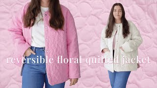 Making a flower quilted jacket | DIY Viki Sews Cheryl Jacket Hack