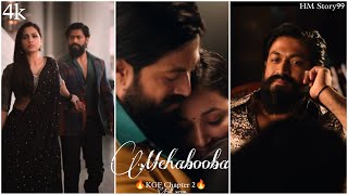 Mehabooba Hindi Fullscreen Whatsapp Status | KGFChapter 2 Song | Yash Status | Mehabooba Song Status