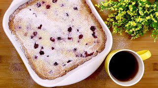 Ягодный пирог со сметанной заливкой. Классный рецепт заливного пирога / Berry pie. Eng sub