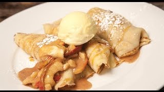 Gluten Free Crepes with an Apple Pear Filling