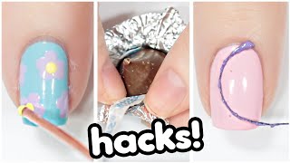 10 Fun & Easy Nail Art Designs Using ONLY Household Items!