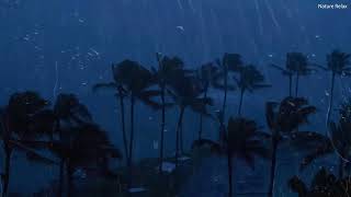 Goodbye Insomnia with Heavy Rain & Torrential Rain Sounds for Sleeping, Healing at Night