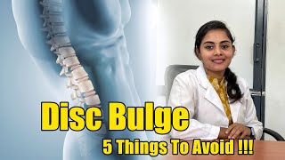 Disc Bulge | 5 Things To Avoid  | Physiotherapy | Malayalam