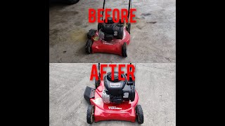 EASY & CHEAP | How to make your lawn mower look NEWER than NEW! | Restoring Dirty Lawn Mower