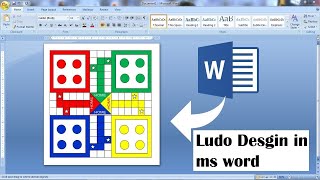 Ludo game / ludo game board designing in MS word // how to make ludo game format design in Ms word