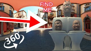 FIND  Skibidi Toilet. Triple Giant Skibi Toilet  -  looking for a challenge 360° VR video