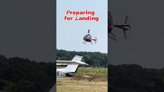 Preparing for Touchdown: Helicopter Landing in Action #aviation #aviationlovers