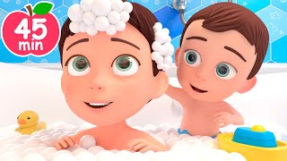 Bath Song | Let's Take a Shower and MORE Newborn Nursery Rhymes & Kids Songs