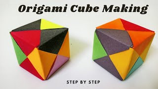 Origami cube - How to make origami cube @VipulSwamiArts