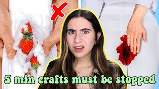 5 minute crafts 'PERIOD HACKS' will actually ruin your life (part 2)