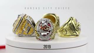 NFL1966 1996 2019 2022 2023 Class Bowl champion Kansas City Chiefs Championship 4 set rings