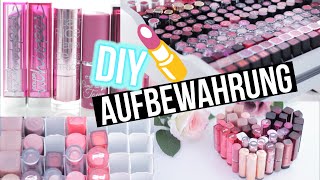 DIY Makeup Aufbewahrung Lippenstift - STORAGE BEAUTY HACKS