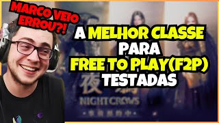 MARCO VEIO ERROU?! Descubra a Melhor Classe F2P para Jogar no Night Crows e farmar token ! 🏹