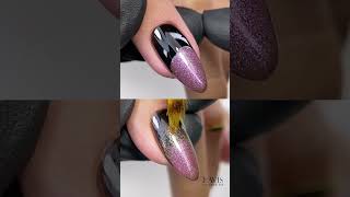 Mysterious Nail Design by LAVIS Cat Eyes & Super Black - Best Nail Tutorial 2023