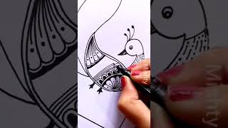 Peacock Mandala Art | Mandala Art For Beginners| Shorts | Youtube Shorts