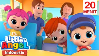 Roda di Bis Baby John🚌 | Little Angel Bahasa Indonesia | Kartun dan Lagu Anak