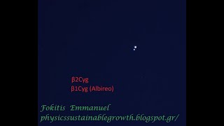 Stargazing at the same night double stars Albireo and Cor Caroli using a 60 mm  diameter refractor