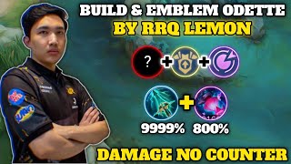 THANK YOU!! NEW BUILD & EMBLEM RECOMMENDATIONS FROM RRQ LEMON INSAN DAMAGE NO COUNTER 2024 | MLBB