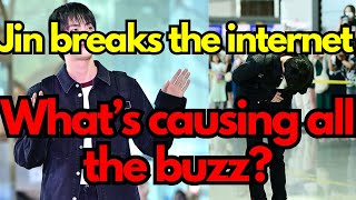 Jin breaks the internet–What’s causing all the buzz? #bts #Jin  #btsnews #BTSlatestupdates #kpopnews