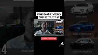 GUESS FAST & FURIOUS 10 CHARACTER BY CAR #shorts