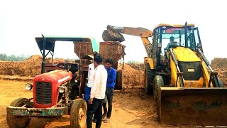 Jcb 3dx xpert loading fully sand in bricks making machine attech massey 1035 tractors | jcb video