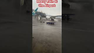 Heavy Rain before the take off | #shorts