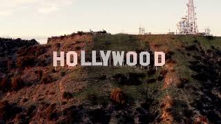 Hollywood Sign and Reservoir drone footage 4K