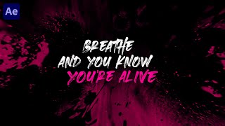 Grunge Ink splatter Lyrics video In After Effect |  After Effects Tutorial | Effect For You