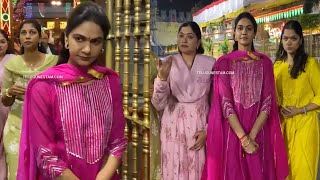 Actor Allu Arjun Wife Sneha Reddy Spotted At Tirumala Temple With Friends