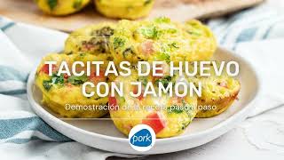 Tacitas de huevo con jamón: Demostración de la receta paso a paso