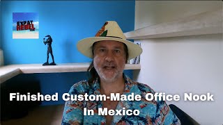 Office Nook Custom Shelves Project Finished In México