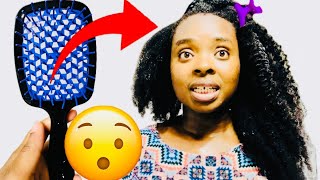 THIS HAPPENED when I Used a Brush on my Natural Hair! 😳 Hair growth tips