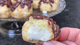 Cream Puffs filled with Cannoli Filling