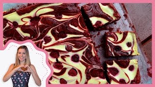 Valentin napi Sajttortás red velvet brownie málnával recepttel - Sütik Birodalma