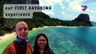 Kayaking to Private Malapacao Island in El Nido, Palawan. Travel vlog in the Philippines