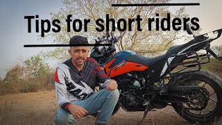 Tips for short riders | Sharing my experience | KTM 390 adventure