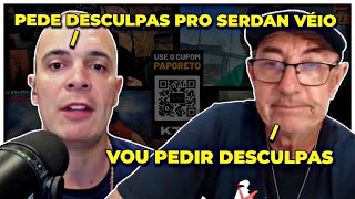 VÉIO PEDIU DESCULPAS PRO SERDAN E CHOROU AO VIVO NO PAPO RETO | CANAL DO BENJA