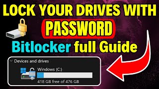 How To Lock Hard Drive With Password Windows 11/10 (Lock ANY DRIVE ANY Partition)