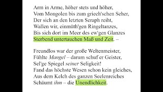 Friedrich Schiller - Die Freundschaft, 1782